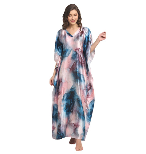 Women Multi Color Kaftan Nightdress